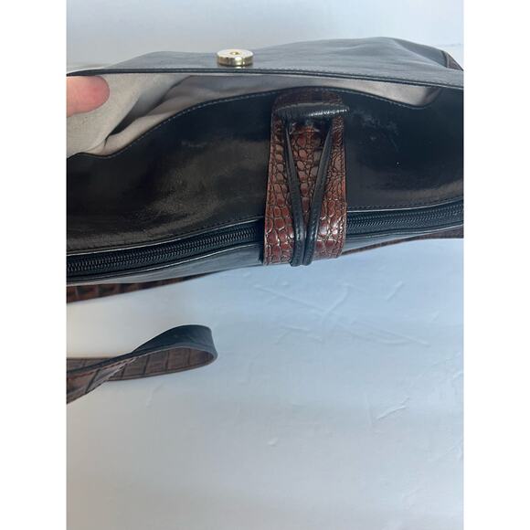 VTG Brahmin VGC Madelyn Tuscan Hobo Melbourne Croc Emb Leather Crossbody Bag - Picture 7 of 13